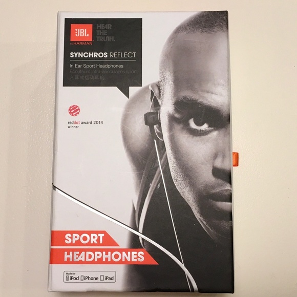 NIB JBL SYNCHROS Reflect In Ear Sport Headphones Black